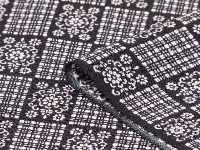 細身サイズ 正絹 染め小紋 絽のボタニカル柄 着物 人気商品の