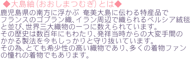 正絹≪本場縞大島【壁糸使用】夏物染着尺「夏草」（浅葱色）≫ 夏物